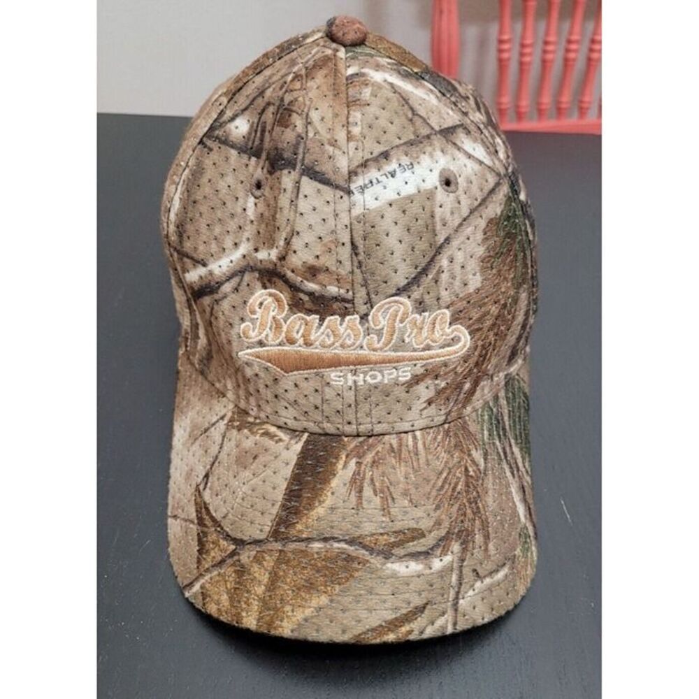 Bass Pro Shops Outdoor World Camo Tonal Embroidered Logo Hat Hunting Cap Men